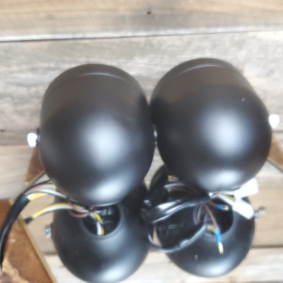 12V Retro Universal Dual Motorcycle Headlamps - Gold NIB - Picture 2 of 4